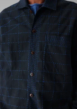 Abstract Embroidered Kantha Shirt
