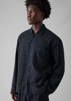 Abstract Embroidered Kantha Shirt