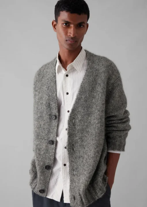 Alpaca Wool V-Neck Cardigan