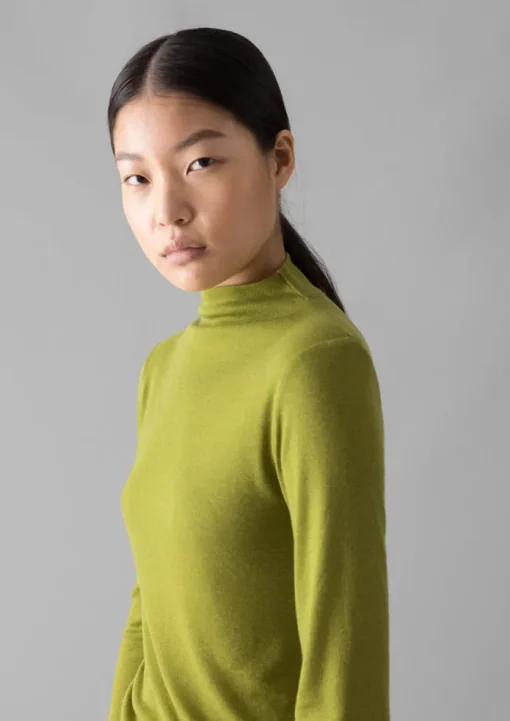 Aster Wool Lyocell High Neck Tee