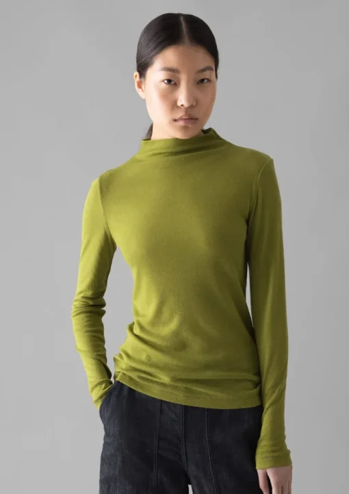 Aster Wool Lyocell High Neck Tee