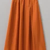 Asymmetric Satin Crepe Skirt