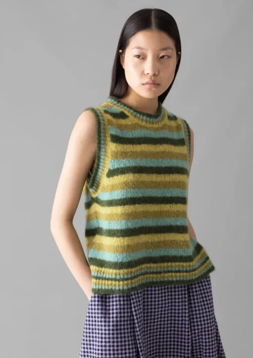 Brushed Alpaca Blend Stripe Tank