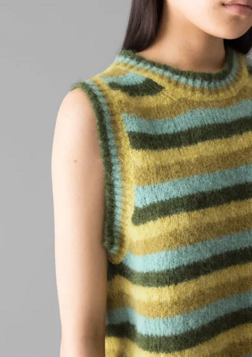 Brushed Alpaca Blend Stripe Tank
