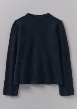 Brushed Alpaca High Neck Sweater