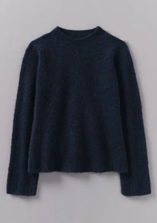 Brushed Alpaca High Neck Sweater