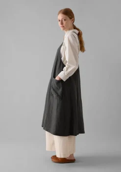 Check Linen Crossback Pinafore Apron