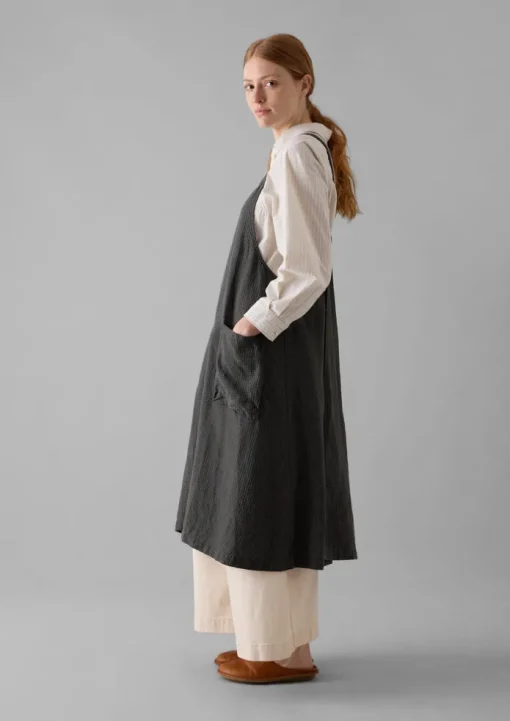 Check Linen Crossback Pinafore Apron