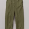 Darted Cotton Twill Trousers