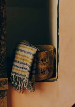 Dashed Check Wool Blanket