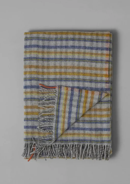 Dashed Check Wool Blanket