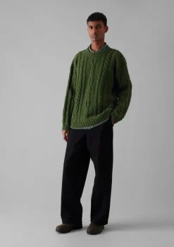 Donegal Wool Cable Sweater