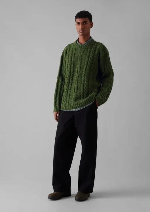 Donegal Wool Cable Sweater