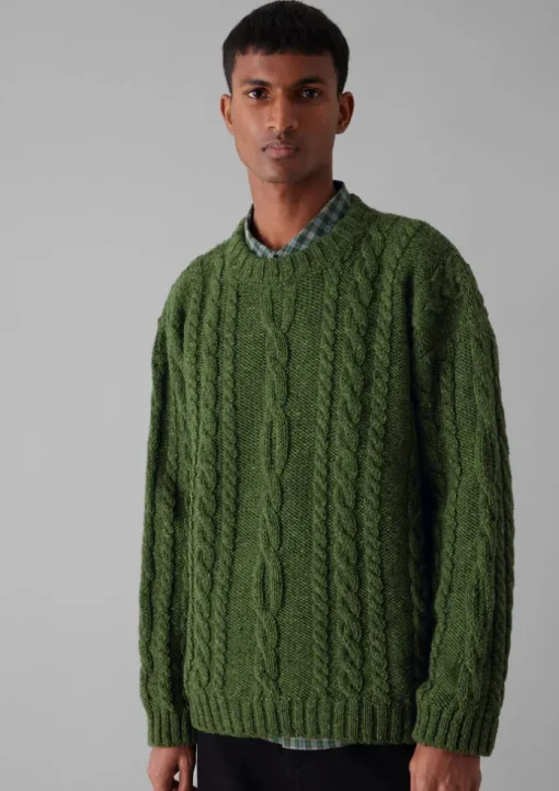 Donegal Wool Cable Sweater