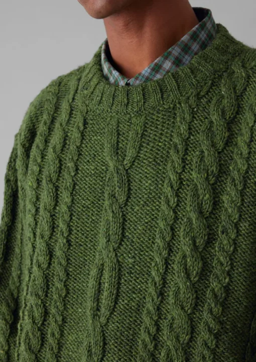 Donegal Wool Cable Sweater