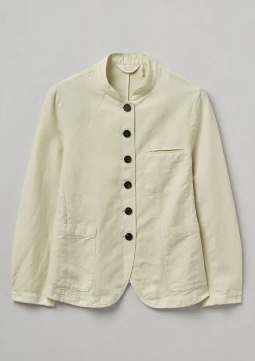 Garment Dyed Cotton Linen Neat Jacket
