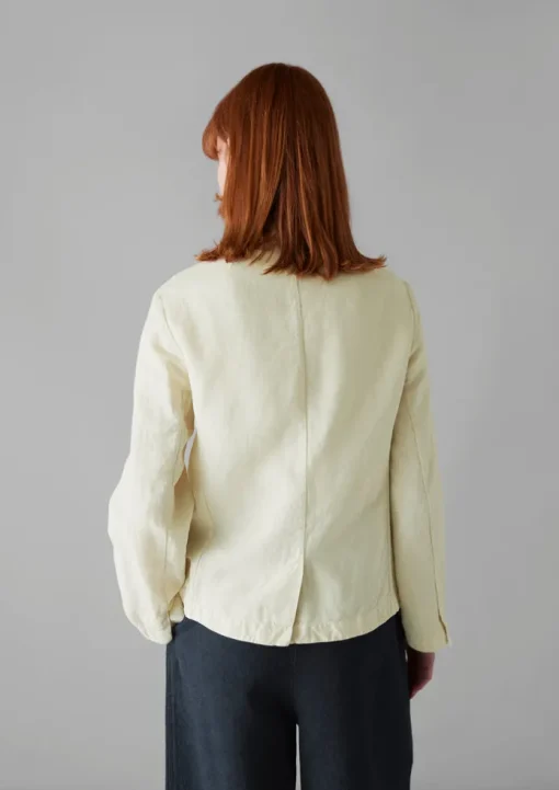 Garment Dyed Cotton Linen Neat Jacket