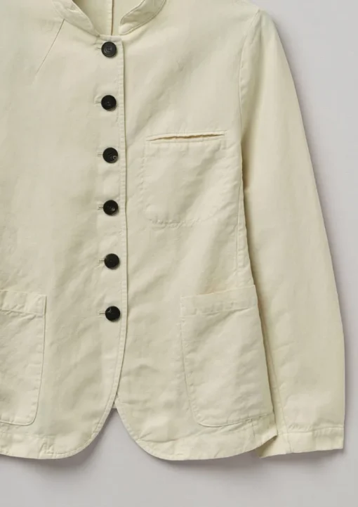 Garment Dyed Cotton Linen Neat Jacket