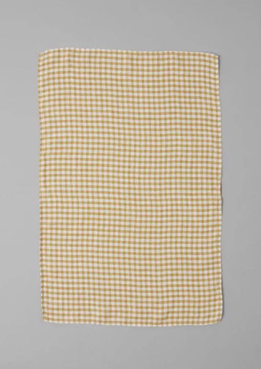 Gingham Linen Tea Towel