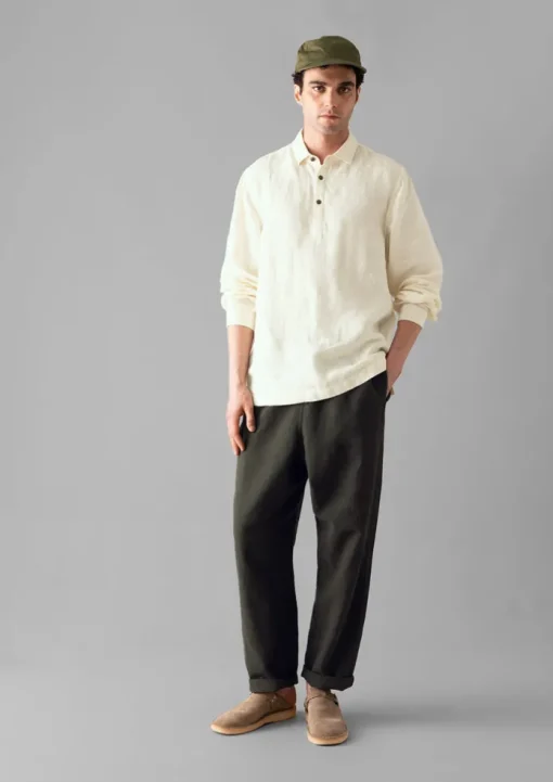 Half Placket Linen Shirt