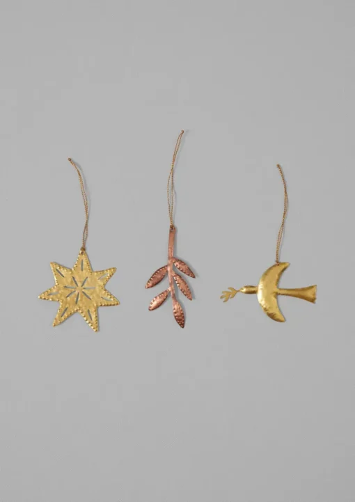 Hammered Metal Sprig Decoration