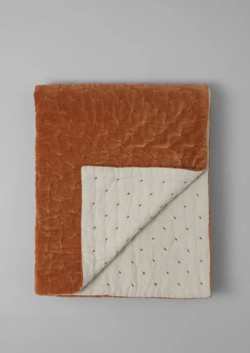 Hand Quilted Velvet Throw