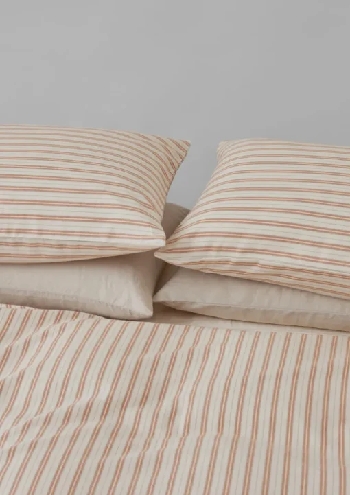 Ines Flannel Stripe Cotton Housewife Pillowcase Set