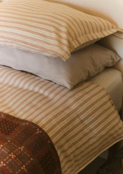 Ines Flannel Stripe Cotton Oxford Pillowcase Set