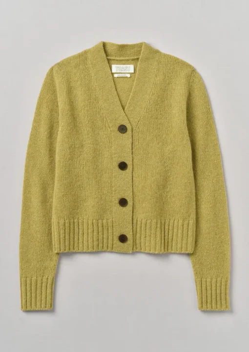 Kaia V-Neck Wool Cardigan