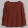 Lia Garment Dyed Boat Neck Tee