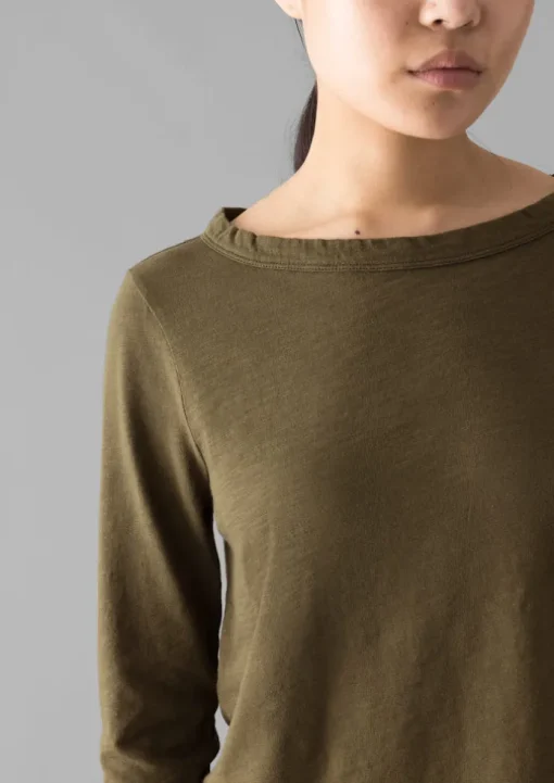 Lia Garment Dyed Boat Neck Tee