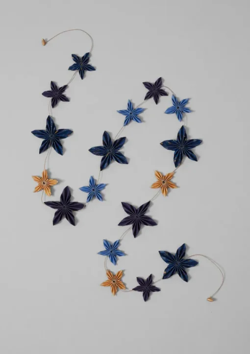 Marbled Star Paper Garland