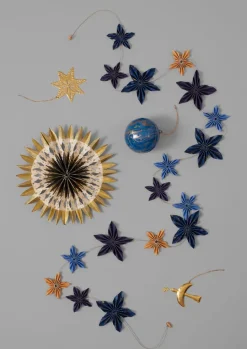 Marbled Star Paper Garland