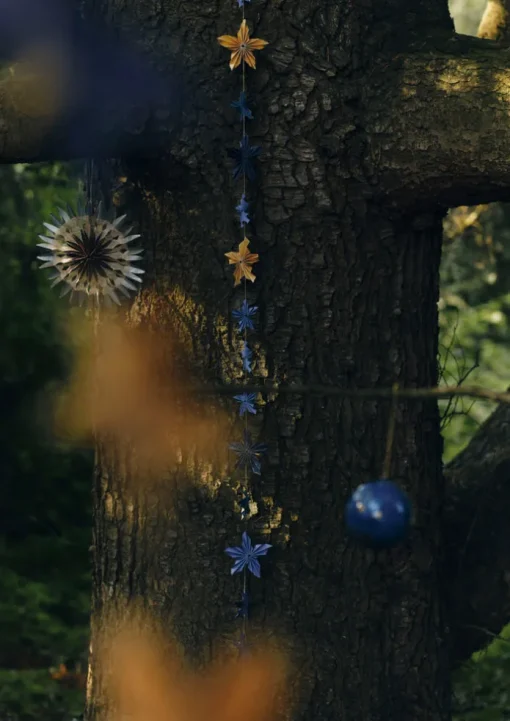 Marbled Star Paper Garland