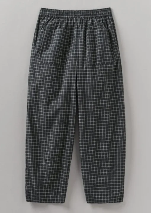 Minako Graph Check Cotton Cashmere Trousers