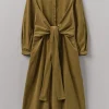 Organic Needlecord Wrap Dress