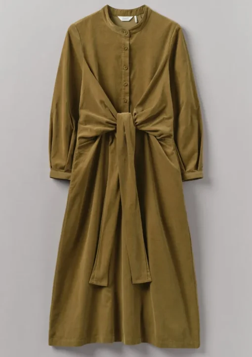 Organic Needlecord Wrap Dress