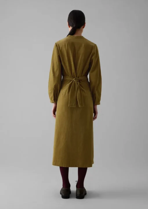 Organic Needlecord Wrap Dress