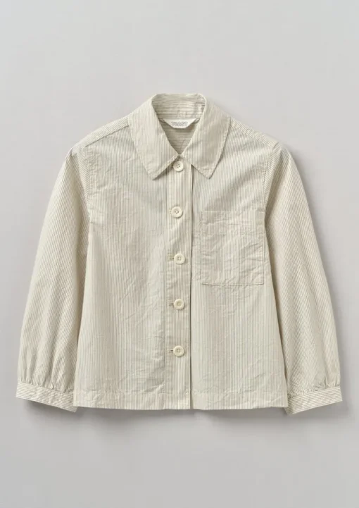 Patch Pocket Stripe Organic Cotton Shirt