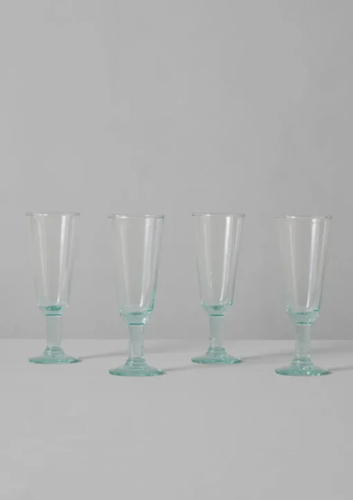 Recycled Bolivian Champagne Glasses Set