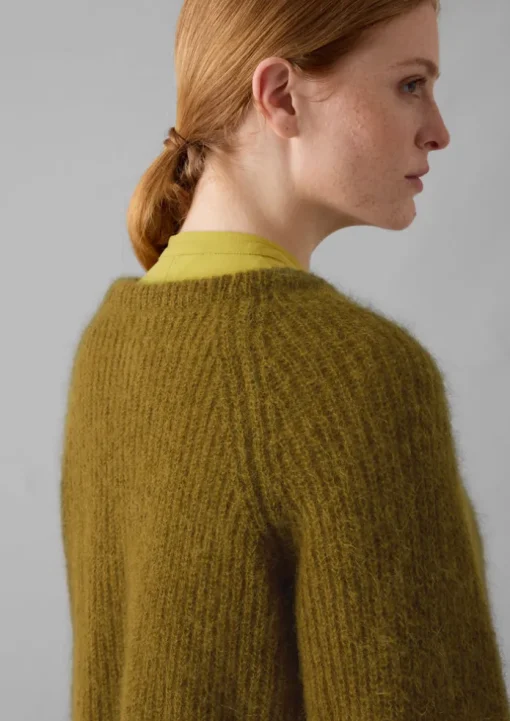 Ribbed Mohair Blend Cardigan