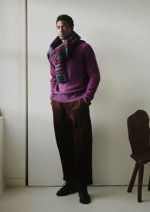 Soundwave Jacquard Crew Neck Sweater