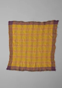 Stellar Boiled Wool Check Scarf
