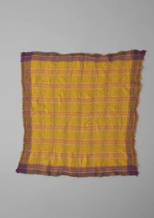 Stellar Boiled Wool Check Scarf