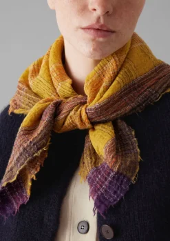 Stellar Boiled Wool Check Scarf