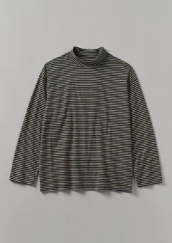 Stripe Cotton Jersey Long Sleeve Tee