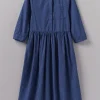 Stripe Poplin Shirt Dress