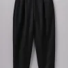 Wool Flannel Pleat Front Trousers