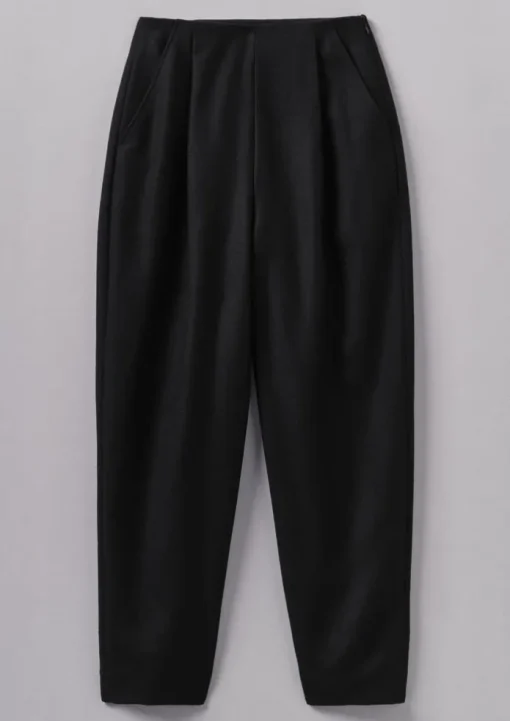 Wool Flannel Pleat Front Trousers