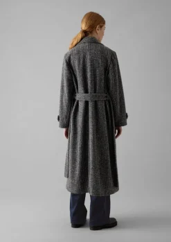 Wool Herringbone Belted Coat